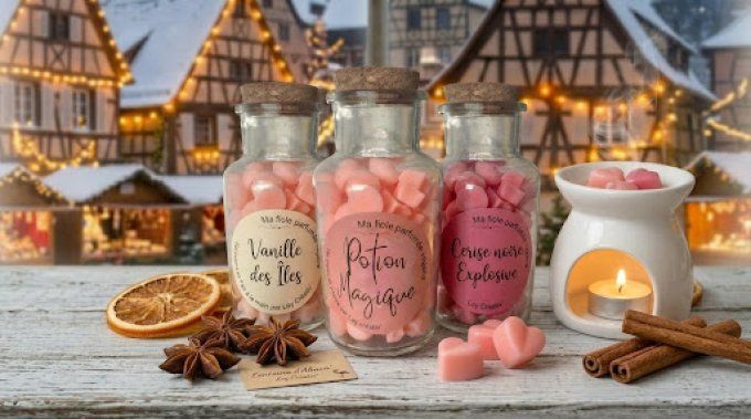 Fiole en verre les minis tresors de cire parfumee fondants veganes Ley Creativ