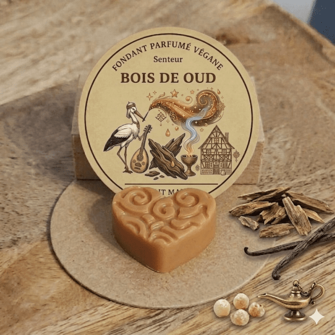 Fondant parfumé artisanal Bois de Oud senteur orientale Ley Creativ