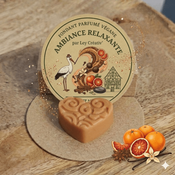 Fondant parfumé artisanal Ambiance Relaxante senteur lavande Ley Creativ
